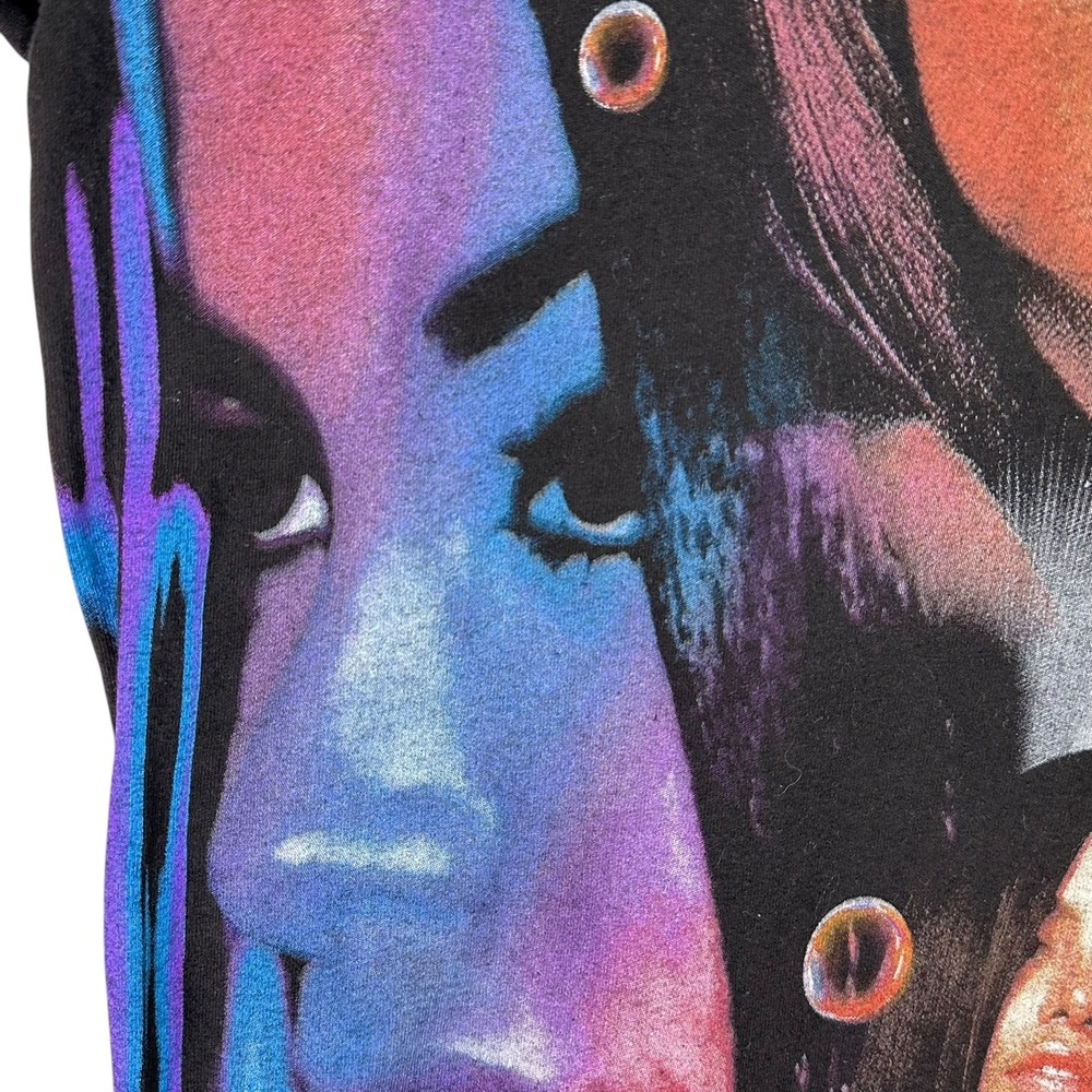 Authentic Backstock Co. Aaliyah "Hot Like Fire" All Over Print 90s R&B Shirt Med - Picture 5 of 13